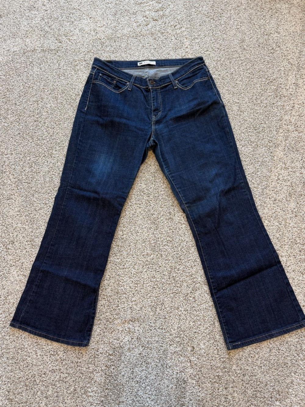 Levi’s 529 Curvy Bootcut Jeans Women’s Size 16 Short Blank Red Tab Dark Wash